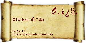 Olajos Éda névjegykártya